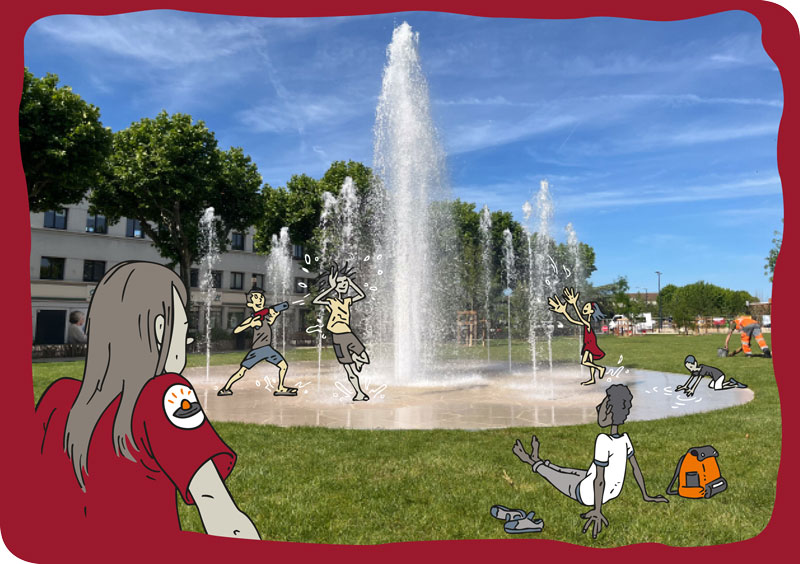 reprise illustrée promenade jean jaurès à romans sur isère